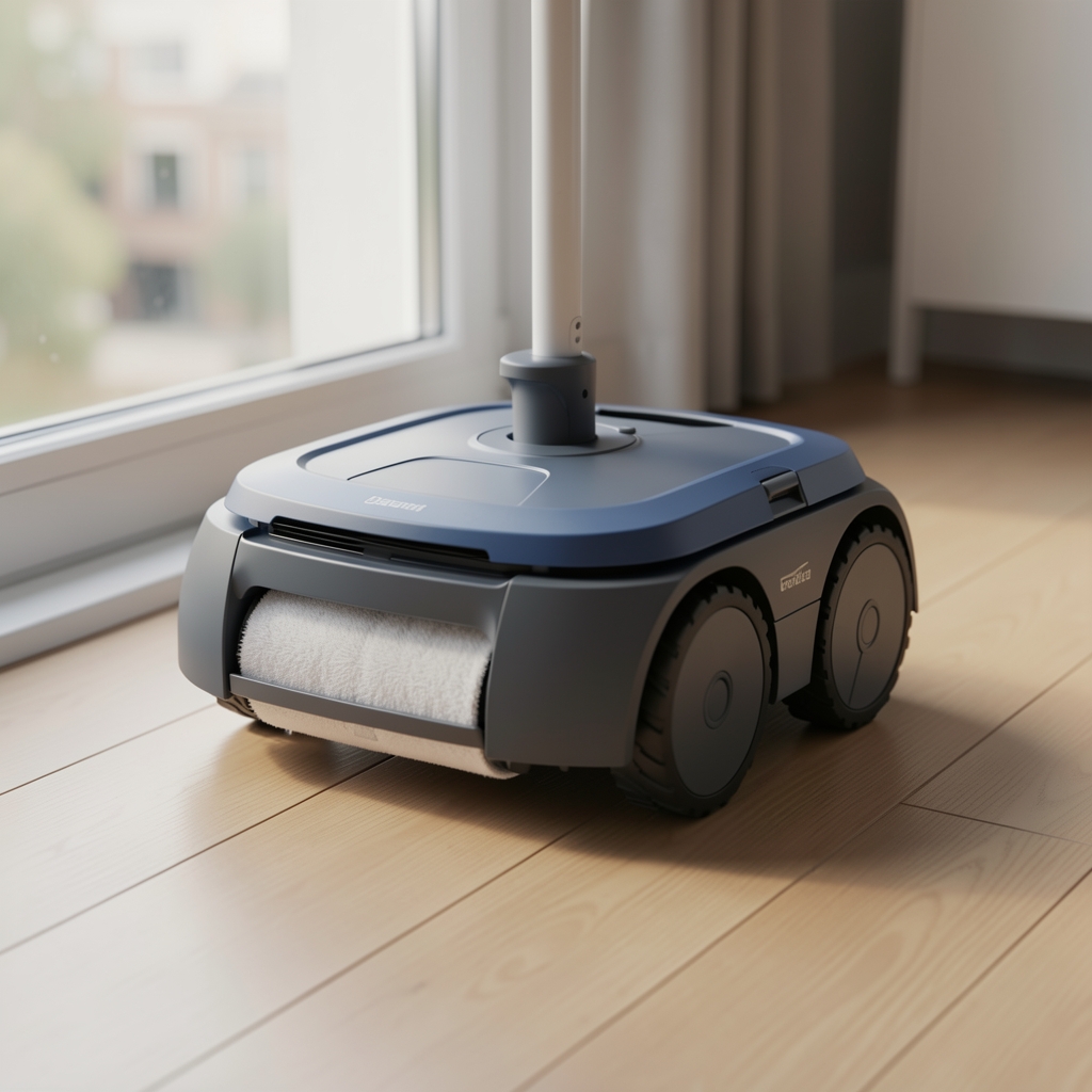 Cam yüzeyde manyetik tutunarak çalışan pencere temizleme robotu