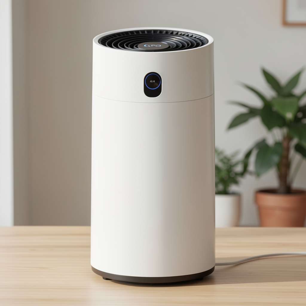 Beyaz silindirik Xiaomi Smart Air Purifier 4 Pro hava temizleyici cihaz