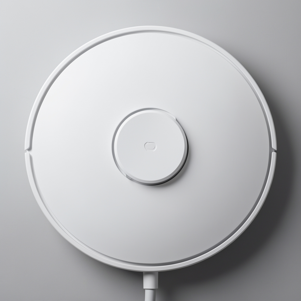 Xiaomi Robot Vacuum S10+ beyaz dairesel gövde üstten görünüm